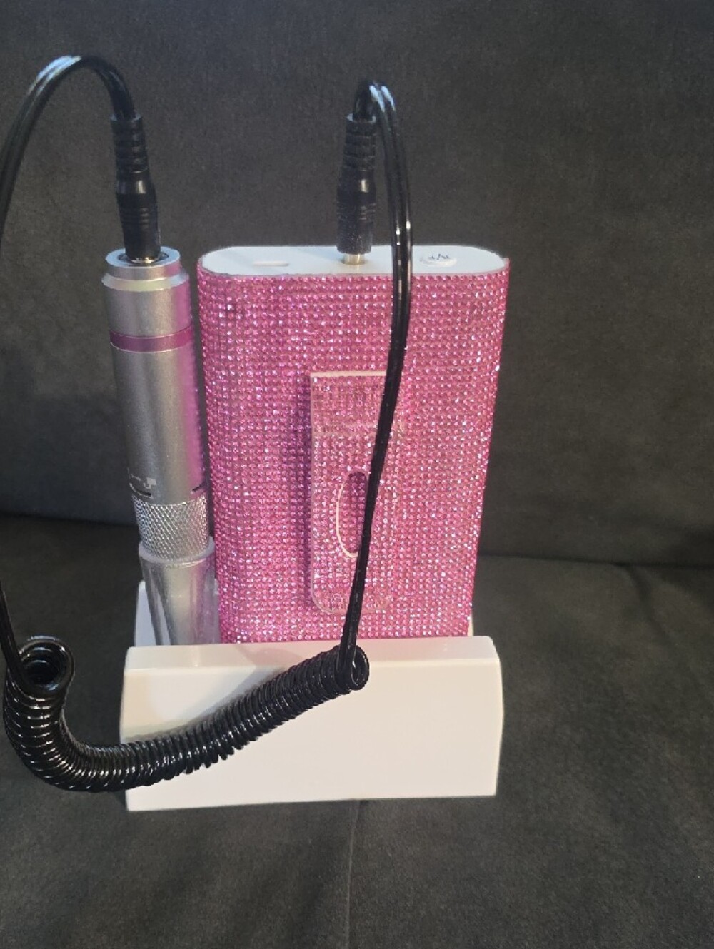Pink Nail Drill Machine with Handpiece - Portable Electric Nail File - Picture 3 of 4
